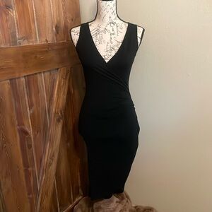 Black V -Neck Dress